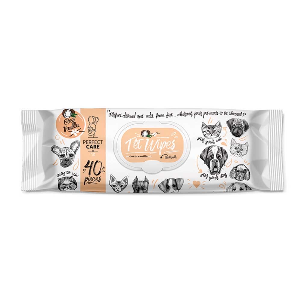 Perfect care Pet Wipes Coco Vanilla 40pcs